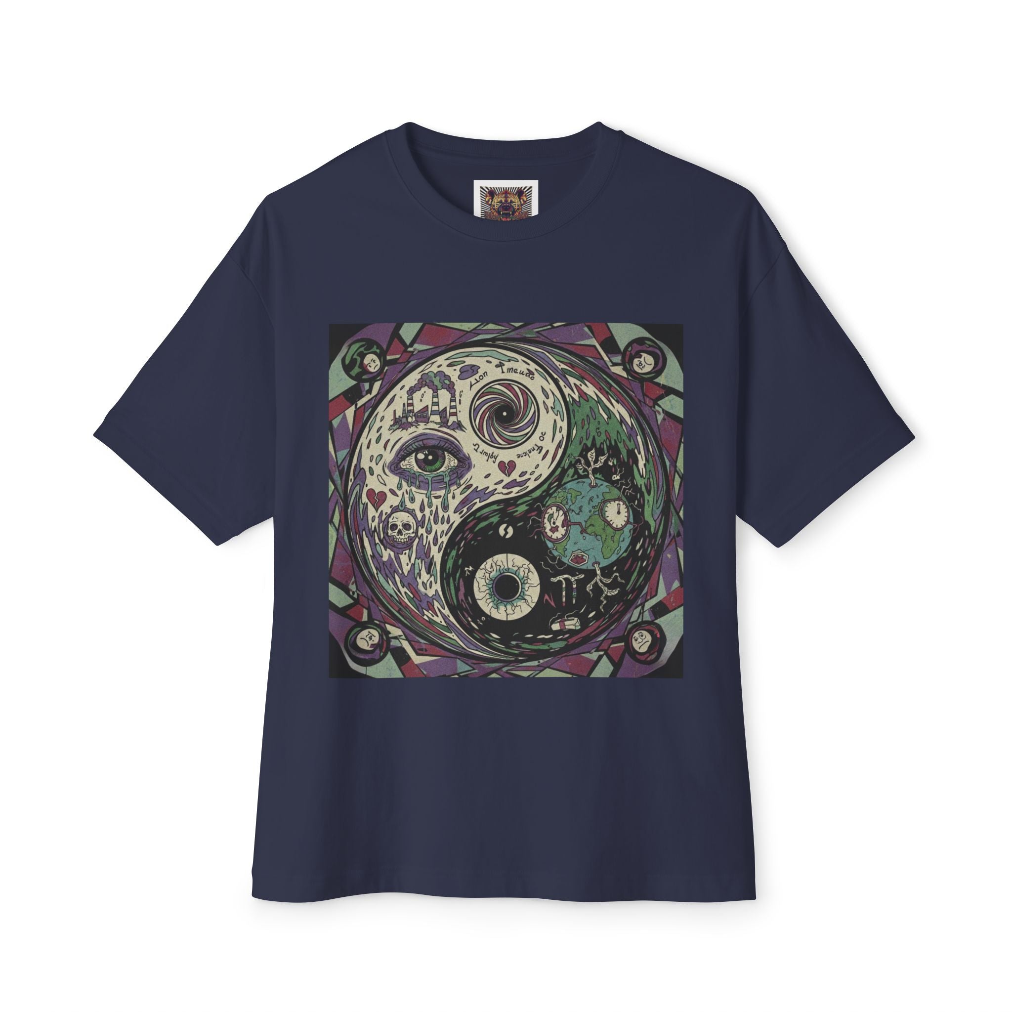 Spiritual Yin Yang Tee - Unisex Oversized Boxy T-Shirt