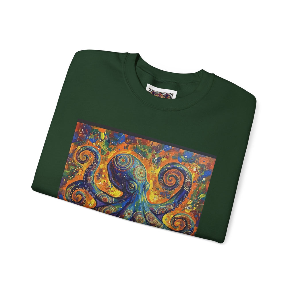 Colorful Octopus Graphic Crewneck Sweatshirt