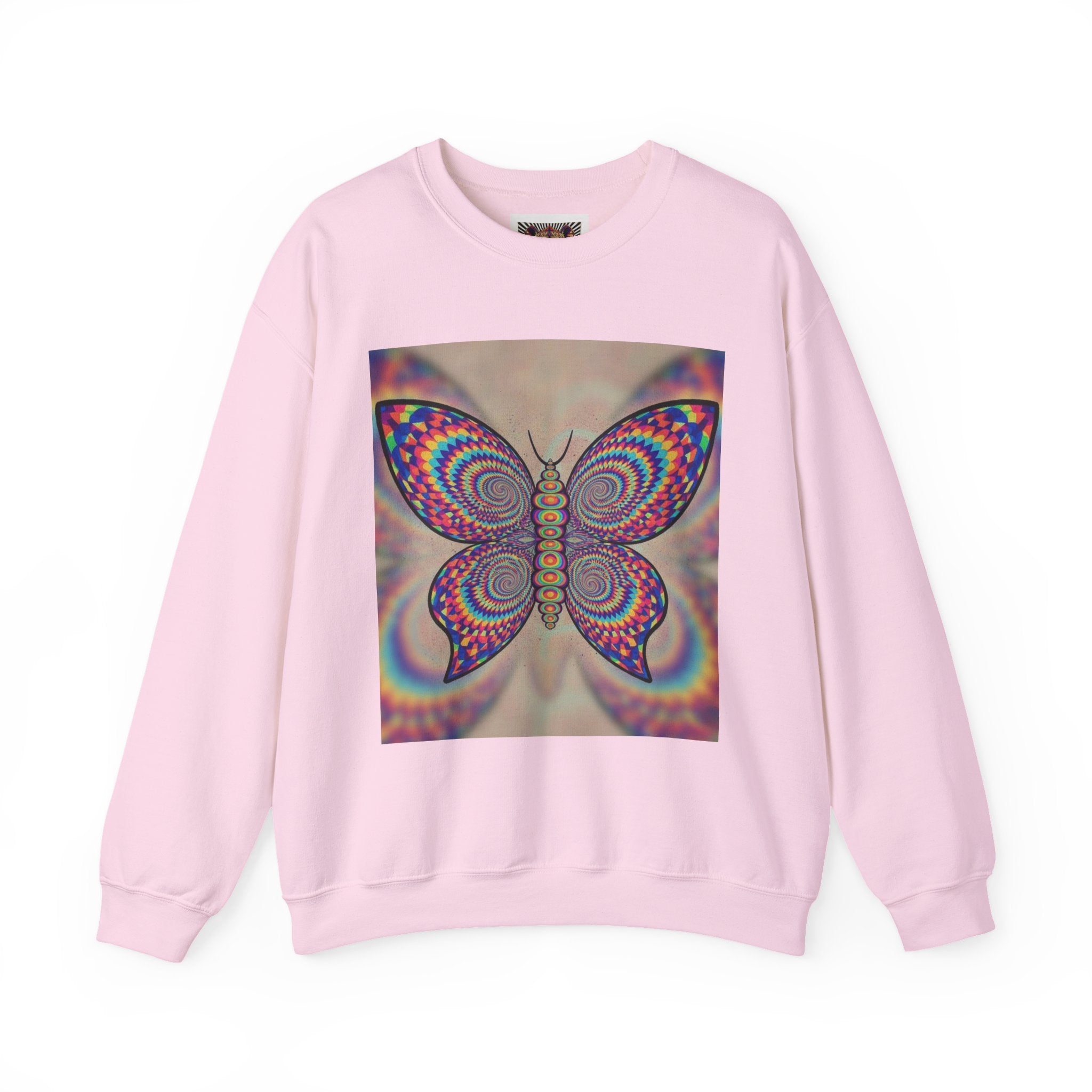 Psychedelic Butterfly Crewneck Sweatshirt for Nature Lovers