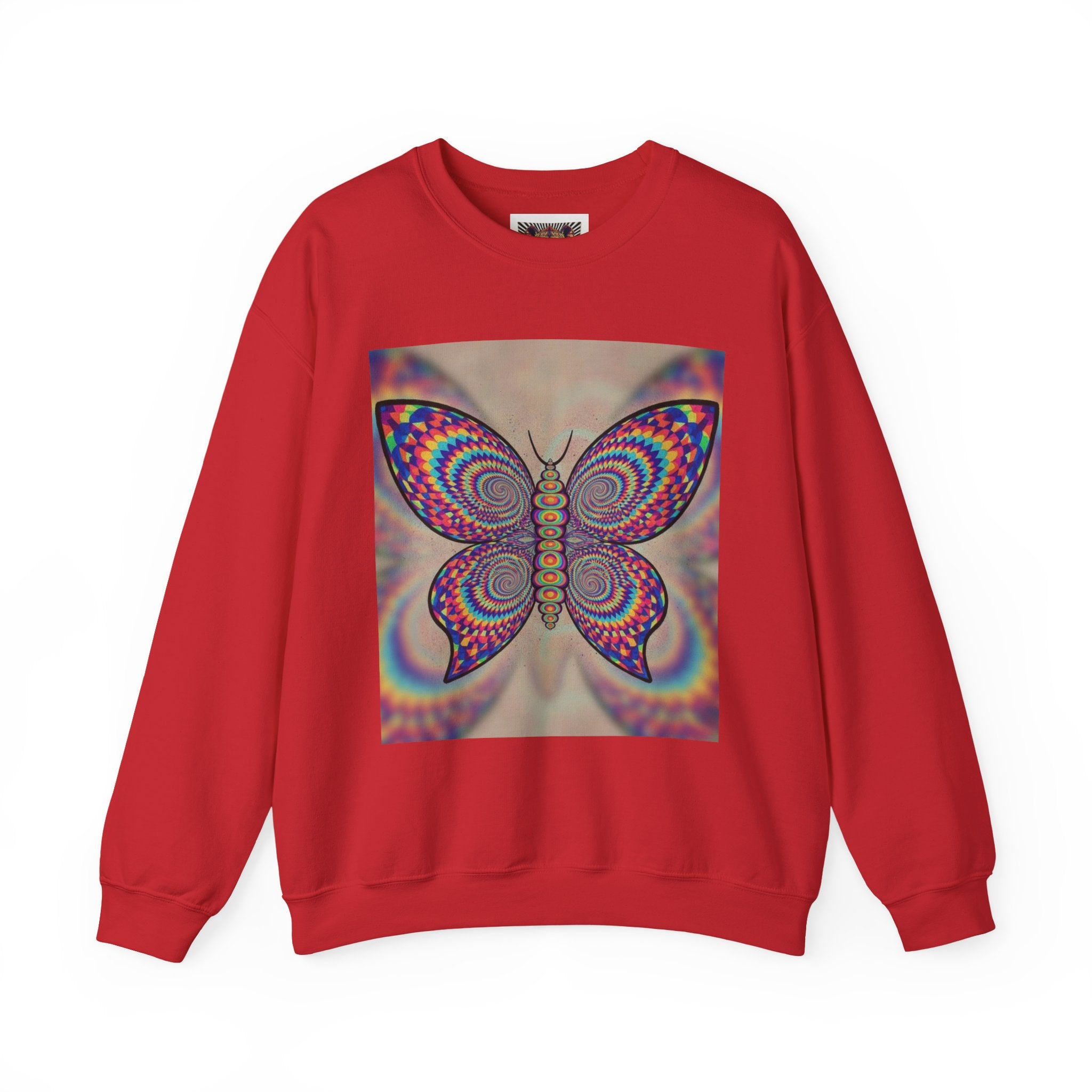 Psychedelic Butterfly Crewneck Sweatshirt for Nature Lovers