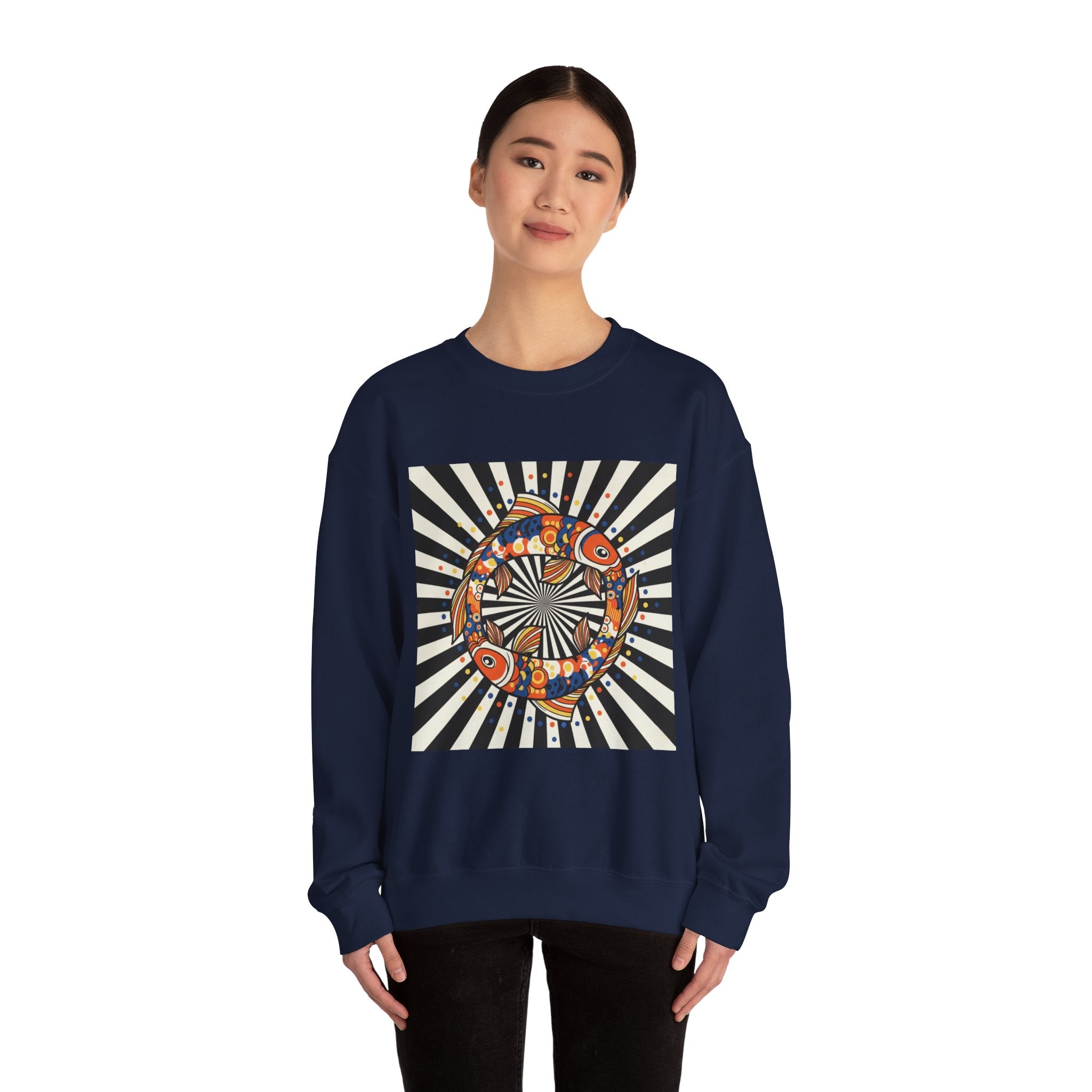 Colorful Spiritual Fish Crewneck Sweatshirt