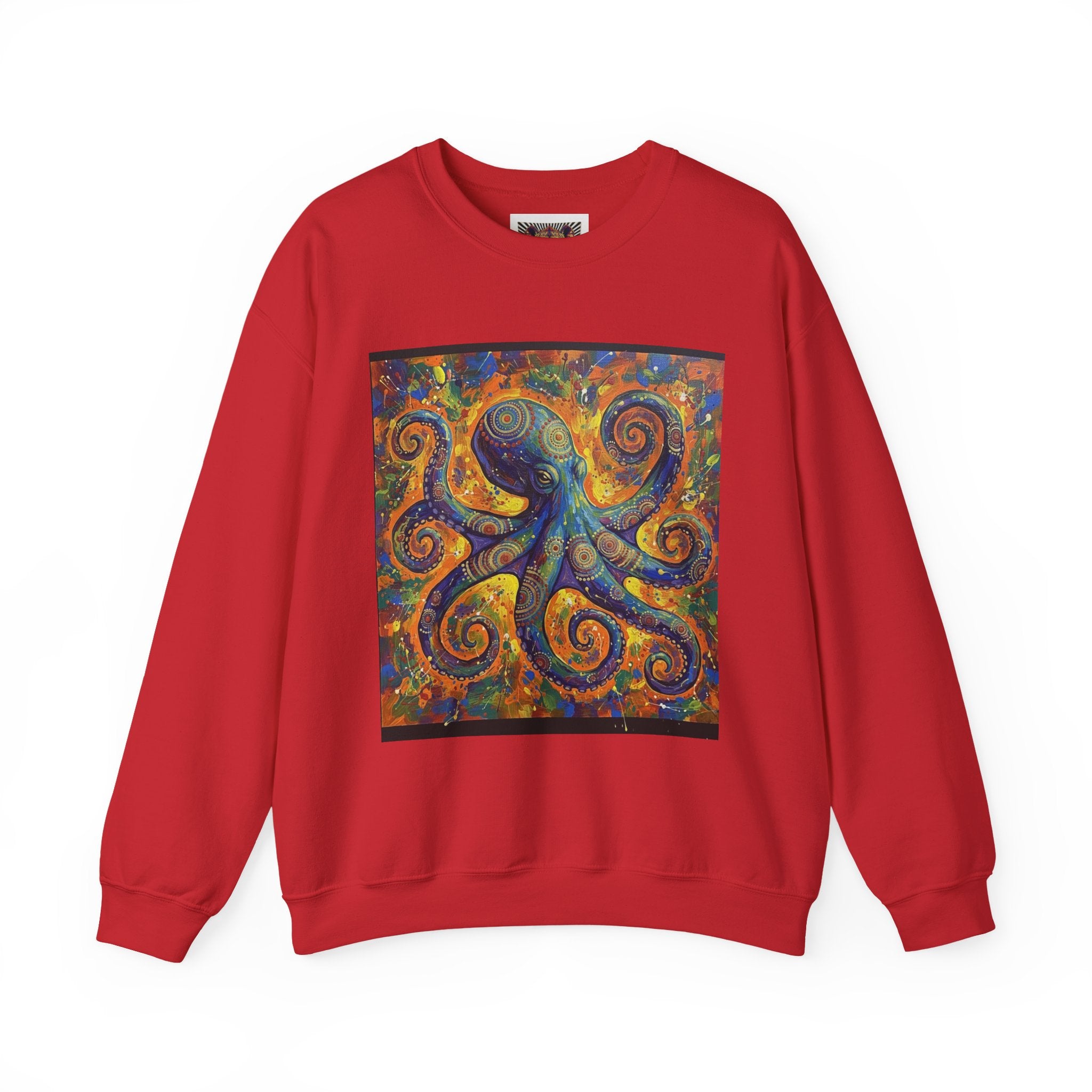 Colorful Octopus Graphic Crewneck Sweatshirt