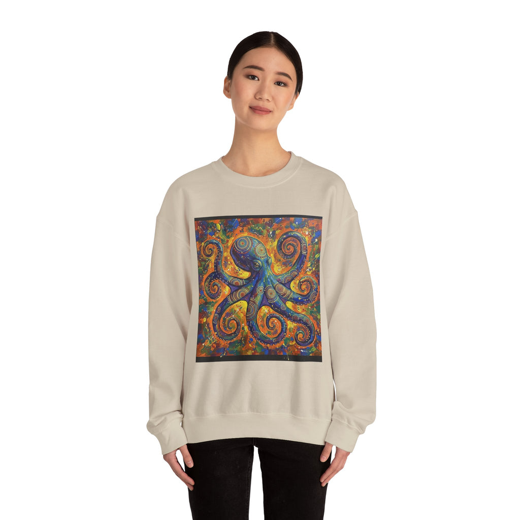 Colorful Octopus Graphic Crewneck Sweatshirt
