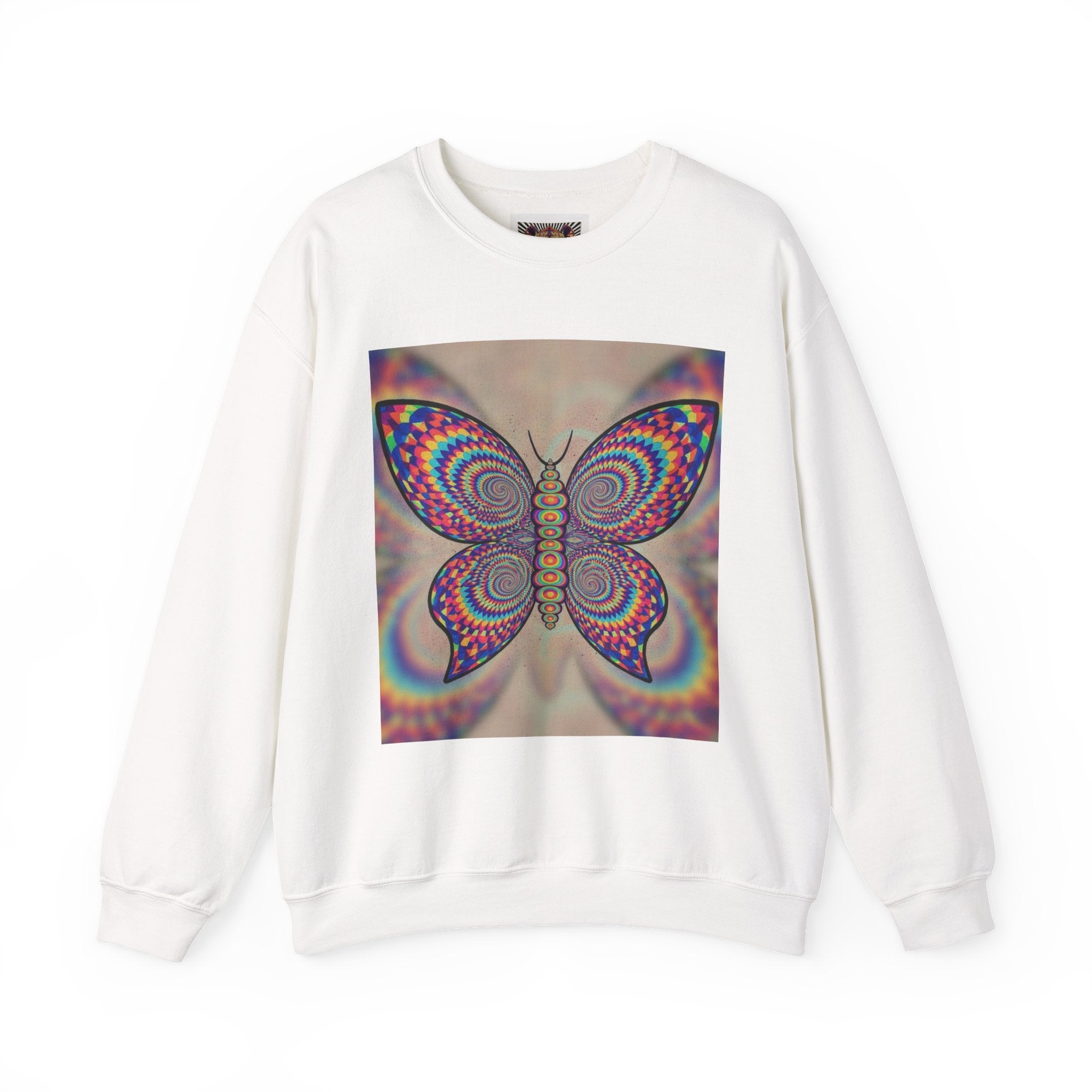 Psychedelic Butterfly Crewneck Sweatshirt for Nature Lovers