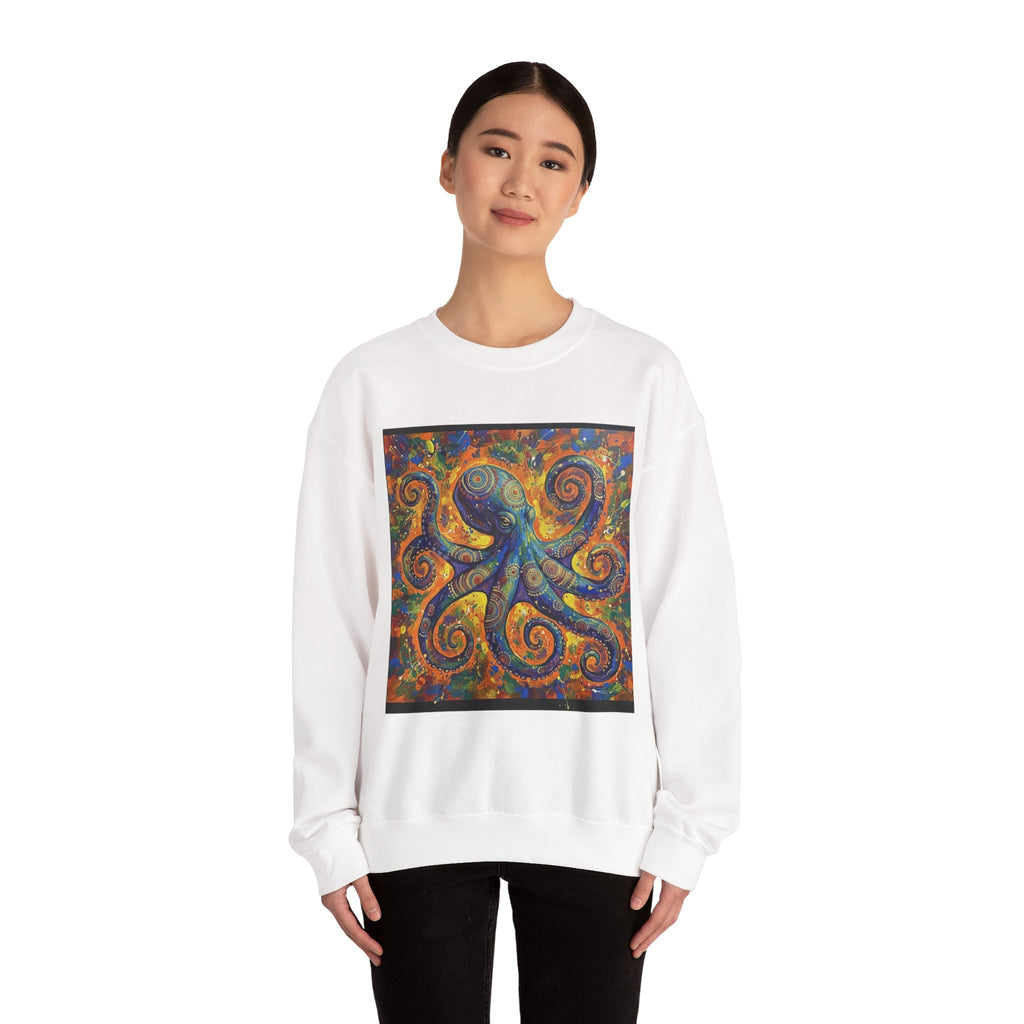 Colorful Octopus Graphic Crewneck Sweatshirt