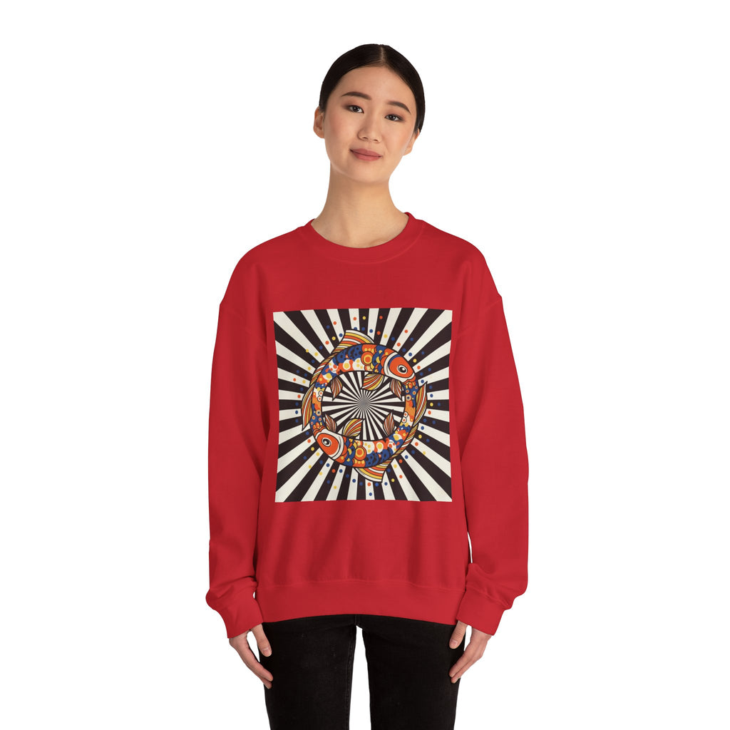 Colorful Spiritual Fish Crewneck Sweatshirt