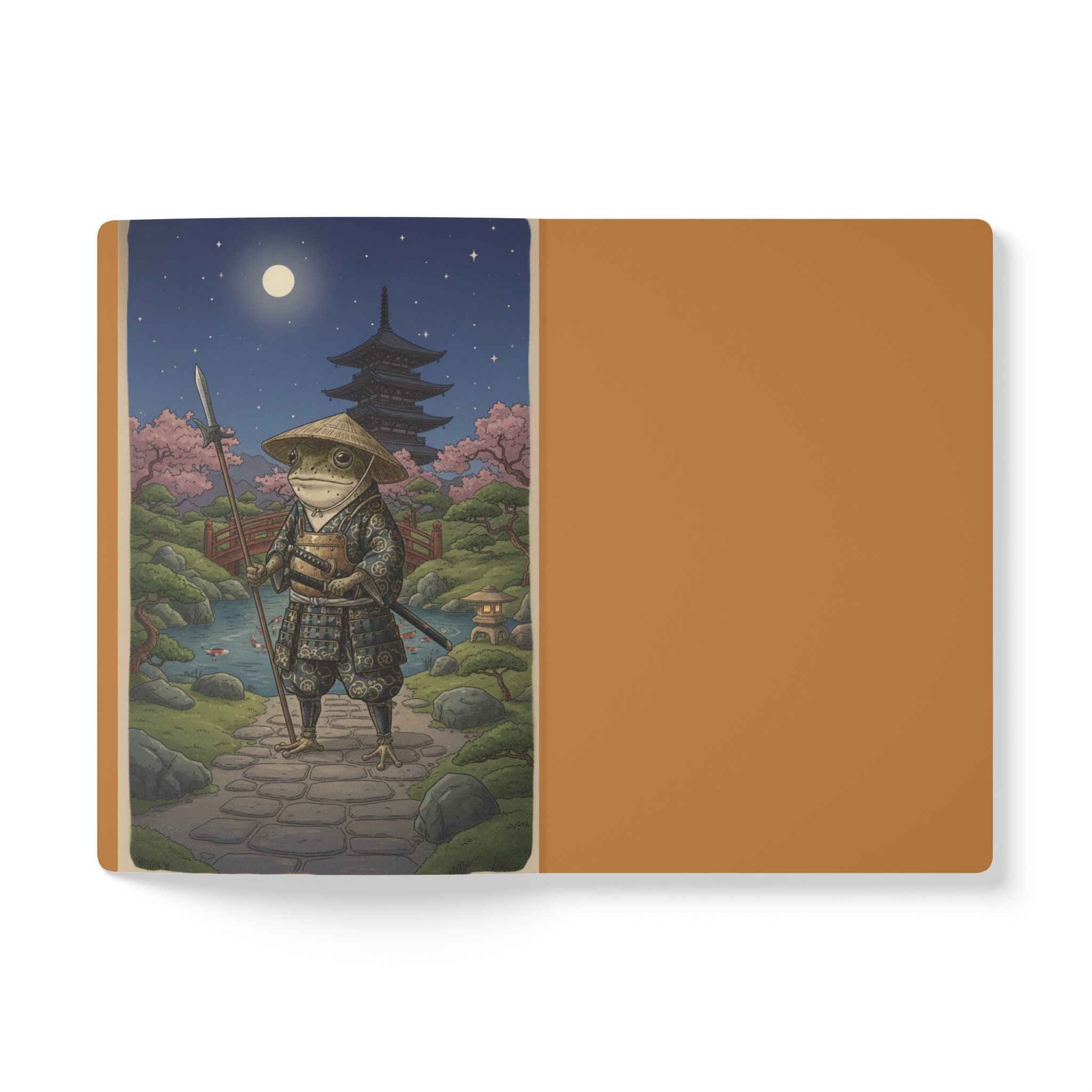 Zen Frog Softcover Journal with Inside Prints