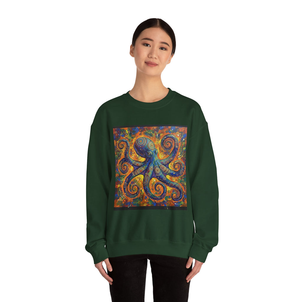 Colorful Octopus Graphic Crewneck Sweatshirt