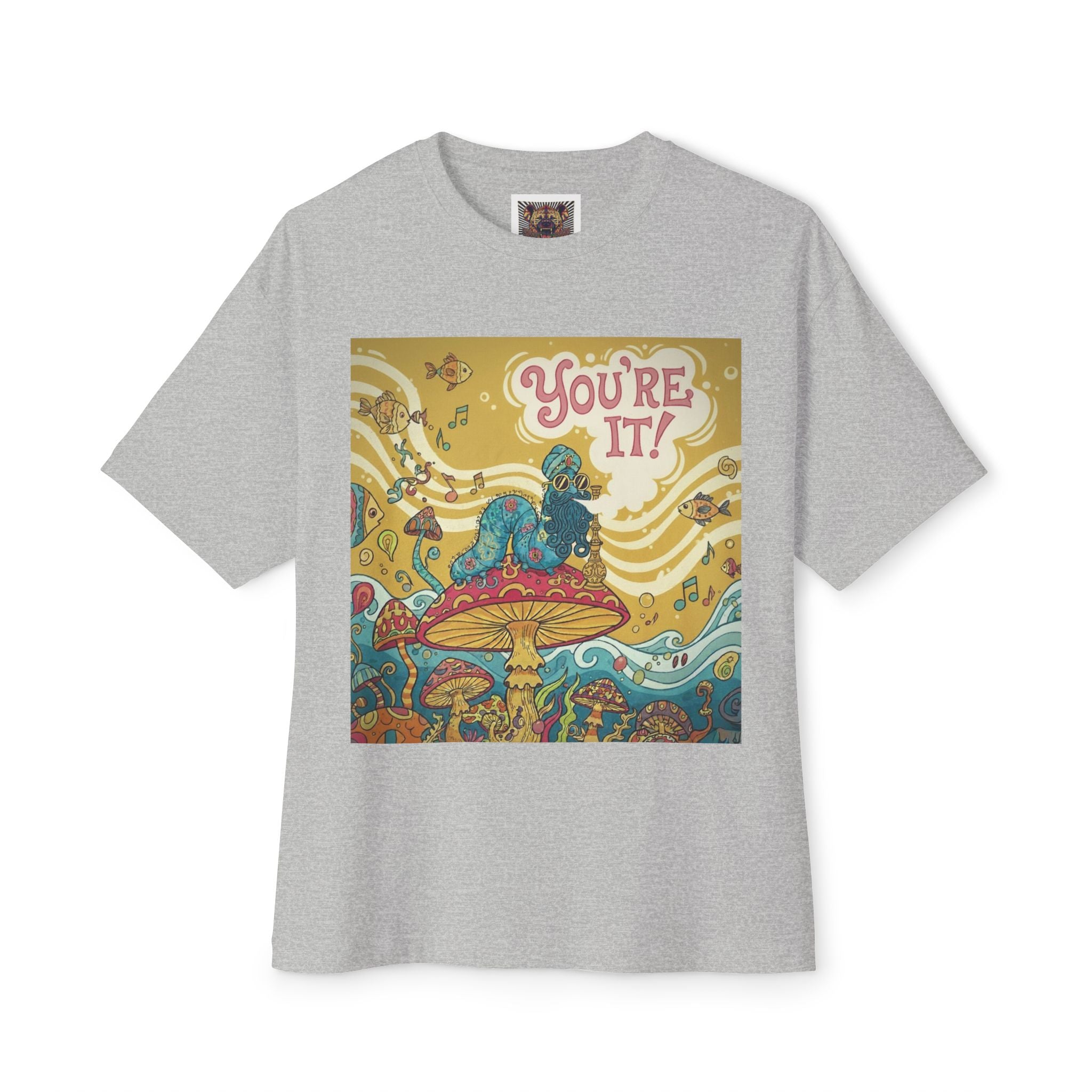 You're It! Unisex Oversized Boxy Tee - Colorful Mushroom & Fantasy Design